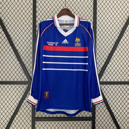 France Home 98 World Cup Retro Long Sleeve