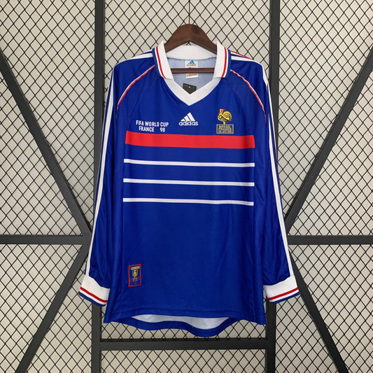 France Home 98 World Cup Retro Long Sleeve