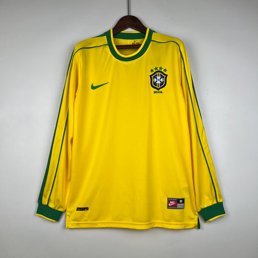 Brazil Home 1998 Long Sleeve Retro