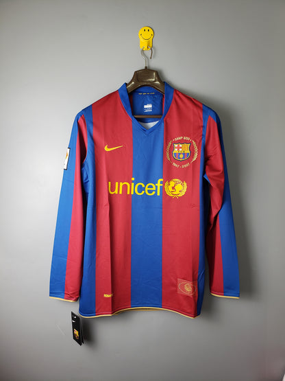 Barcelona Home Long Sleeve 07-08 Retro