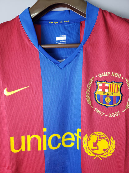 Barcelona Home Long Sleeve 07-08 Retro